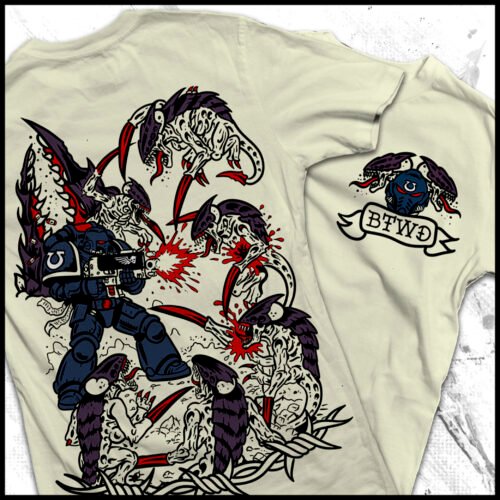 space marine spacemarine warhammer 40k 40000 wh40k brothers till we die btwd hardcore metal slam beatdown SPACE MARINE TSHIRT